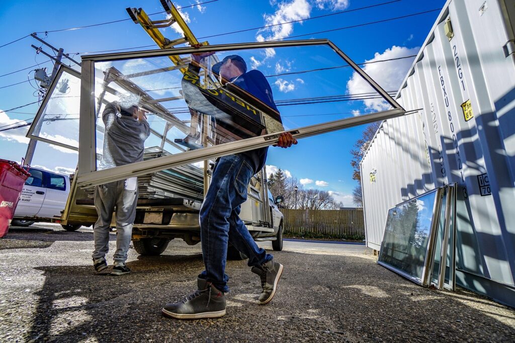 glass work glass door